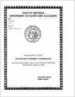 Management report, State Board of Workers' Compensation, an organizational unit of the state of Georgia, year ended June 30, 2000