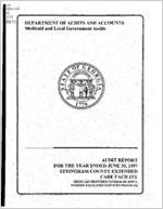 Audit report, for the year ended June 30, 1997, Effingham County Extended Care Facility, Medicaid provider no. 00140907A, Nursing Facilities Services Program [June 30, 1997]