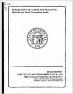 Audit report for the year ended June 30, 1997, Fitzgerald Nursing Home, Medicaid provider no.00143481A, Nursing Facilities Services Program [June 30, 1997]