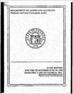 Audit report, for the year ended June 30, 1998, Geriatric Care of Georgia, Inc., Medicade provider no. 00419768A, Nursing Facilities Services Program [June 30, 1998]
