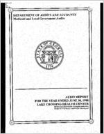 Audit report, for the year ended June 30, 1998, Lake Crossing Health Center, Medicaid provider no. 00403939A, Nursing Facilities Services Program [June 30, 1998]