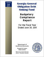 State of Georgia General Obligation Debt Sinking Fund budgetary compliance report for the fiscal year ended June 30, 2011 [June 30, 2011]