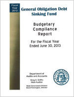 State of Georgia General Obligation Debt Sinking Fund budgetary compliance report for the fiscal year ended June 30, 2013 [June 30, 2013]