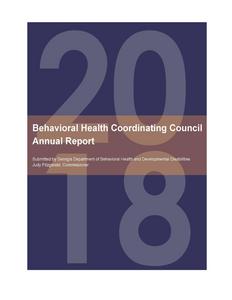 The Behavioral Health Coordinating Council annual report, 2018