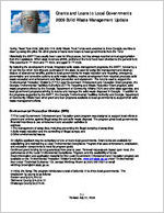 Grants and loans to local governments ... solid waste management update [July 2009]
