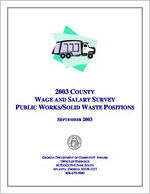 2003 county wage and salary survey: public works/solid waste positions