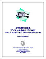 2003 municipal wage and salary survey: public works/solid waste positions