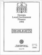 Georgia local government finance, 1991. Highlights