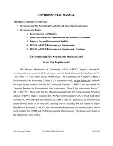 Environmental manual