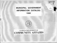 Municipal government information catalog, 1986
