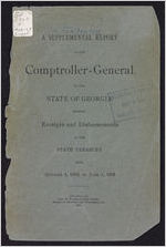 Supplement Report of the Comptroller-General of the State of Georgia Showing Receipts and Distrubursments at the State Treasury from October 1, 1902, to June 1, 1903