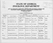 List of insurance companies, associations, fraternal orders and non-profit hospitalization associations licensed to do business in Georgia, 1954 July 1