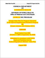 Georgia State Plan for Program Operation in the Special Supplemental Nutrition Program for Women, Infants and Children (WIC)