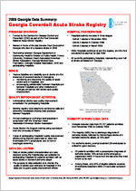 2009 Georgia data summary: Georgia Coverdell Acute Stroke Registry [July 2009]