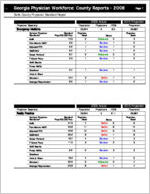 Georgia Physician Workforce county reports - 2008: Butts County physician standard report [2010]