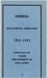 Georgia educational directory 1951-1952 [1951]