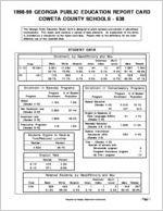 1998-99 Georgia public education report cards : state, systems and schools