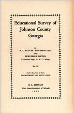 Educational survey of Johnson County, Georgia
