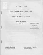 Certification of teachers and administrators for Georgia public schools : policies and regulations, 1955-1956