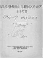 Georgia library list 1960-61 supplement [Fall 1960]