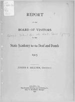 Report of Board of Visitors to the Georgia School for the Deaf, 1905