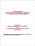 State of Georgia Clean Water State Revolving Fund Program 2013 annual report