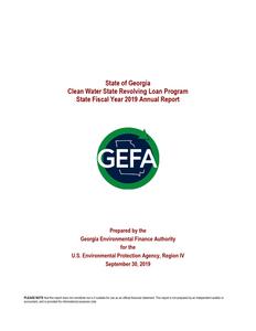 State of Georgia Clean Water State Revolving Fund Program 2019 annual report