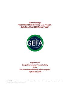 State of Georgia Clean Water State Revolving Fund Program 2020 annual report