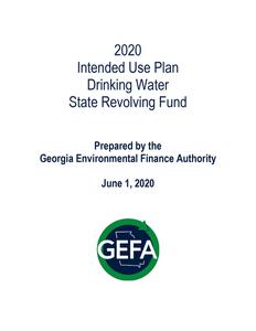 2020 intended use plan, Drinking Water State Revolving Fund