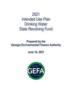 2021 intended use plan, Drinking Water State Revolving Fund