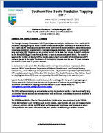 Southern pine beetles prediction trapping 2012 [2012]