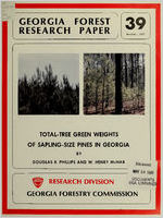Total-tree green weights of sapling-size pines in Georgia / by Douglas R. Phillips and W. Henry McNab
