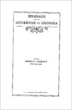 Message of the Governor of Georgia [Joseph M. Terrell] to the General Assembly, June 22, 1904