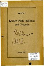 Report of the Keeper of Public Buildings and Grounds, 1913 August
