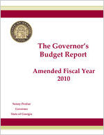 The Governor's budget report, amended FY 2010