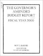 Amended budget report, fiscal year 2000