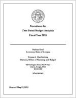 Procedures for zero based budget analysis, fiscal year 2015