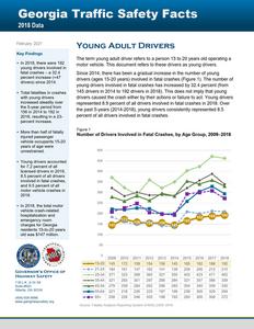 Young adult drivers, 2018