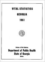 Vital statistics, Georgia: 1951 [Dec. 1952]