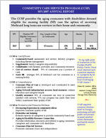 Community Care Services Program: annual report, state fiscal year 2007 summary