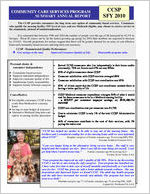 Community Care Services Program: annual report, state fiscal year 2010 summary