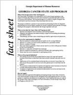 Fact sheet: Georgia Cancer State Aid Program [No. 84 (Feb. 2008)]