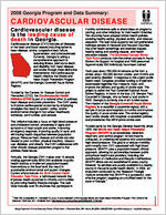 2008 Georgia program and data summary: cardiovascular disease