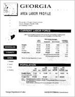Georgia area labor profile: Douglas County area [1994]