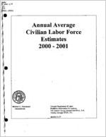 Annual average civilian labor force estimates, 2000-2001
