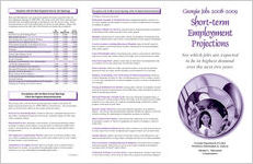 Short-term employment projections, 2008-2009