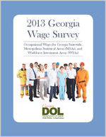 2013 Georgia wage survey: occupational wages for Georgia statewide, metropolitan statistical areas (MSAs)