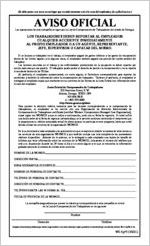 Aviso oficial [Organización de Atención Administrada de Compensación de Trabajadores] [2001]