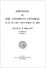 Opinions of the Attorney General June 15, 1965-December 31, 1966