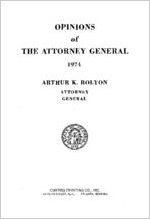 Opinions of the Attorney General 1974
